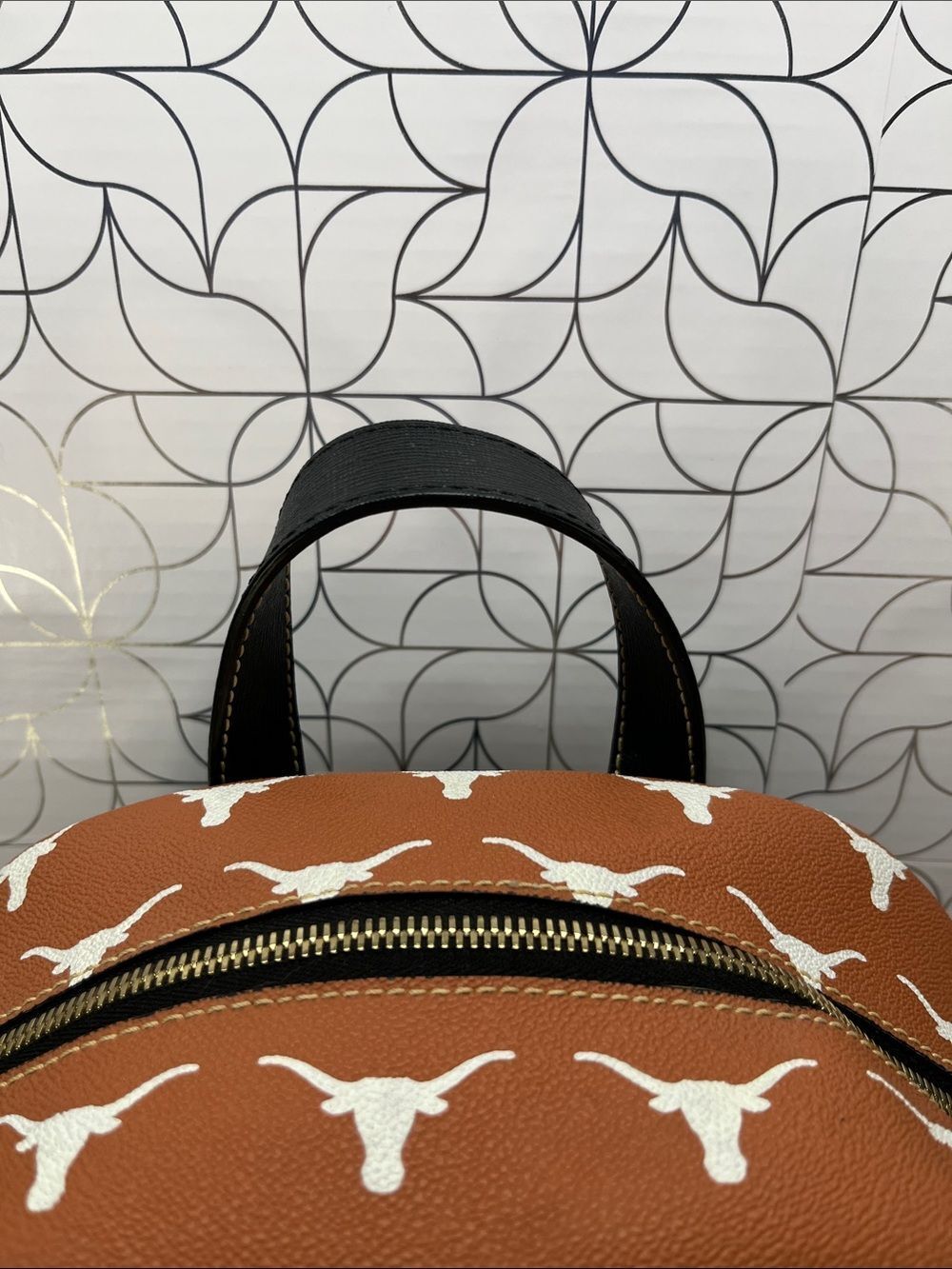 5341 Dooney & Bourke Black orange Texas Longhorns backpack 267585341 - Picture 5 of 14